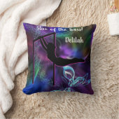 体操バタフライスターバー パーソナライズされた クッション (ブランケット)