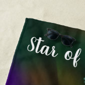 体操バタフライスターバー パーソナライズされた ビーチタオル (インサイチュ)