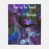 体操バタフライスターバー パーソナライズされた フリースブランケット (正面)