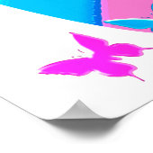 体操バタフライパーソナライズされたポスター ポスター (角)