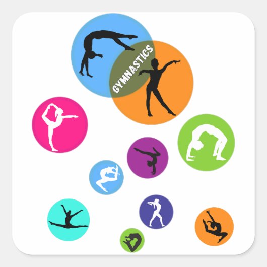 体操バブル スクエアシール (正面)