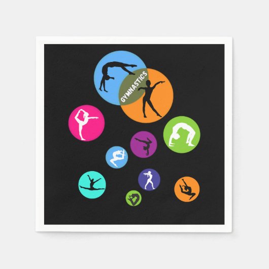 体操バブル スタンダードカクテルナプキン (正面)