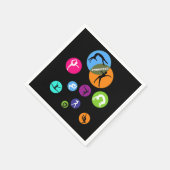 体操バブル スタンダードカクテルナプキン (角)