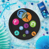 体操バブル ペーパープレート (パーティー)