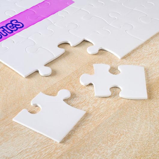 体操バランスビームパズル。パーソナライズされた名 ジグソーパズル (側面)