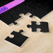 体操バランスビームパズル。パーソナライズされた名 ジグソーパズル (側面)