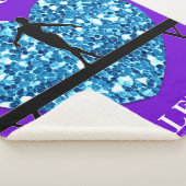 体操バランスビームパープルティール（緑がかった色） シェルパブランケット (3/4)