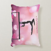 体操バランスビームピンクハート アクセントクッション (正面(垂直))