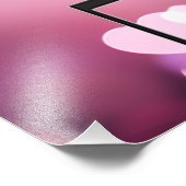 体操バランスビームピンクハート フォトプリント            (角)