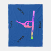 体操バランスビームフリースブランケット。カスタム. フリースブランケット (正面)