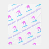 体操バランスビームプリントフリースブランケット フリースブランケット (正面)