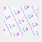 体操バランスビームプリントフリースブランケット フリースブランケット (正面(横))