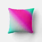 体操バランスビームミントと明るい赤紫色 クッション (裏面)