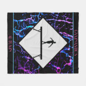 体操バランスビーム抽象芸術フリースブランケット フリースブランケット (正面(横))