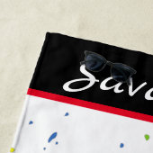 体操バランスビーム絵を描(ばちゃばちゃ)跳ねる ビーチタオル (インサイチュ)