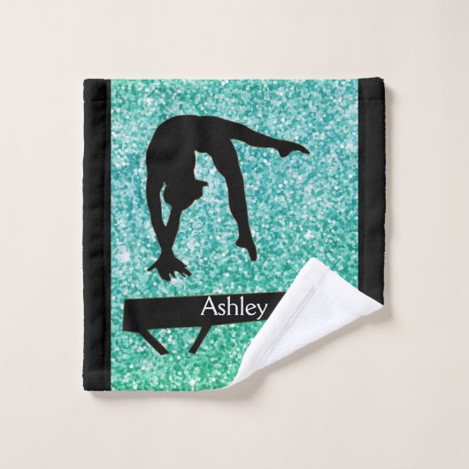 体操バランスビーム輝く洗い布タオル ウォッシュタオル (ウォッシュタオル)