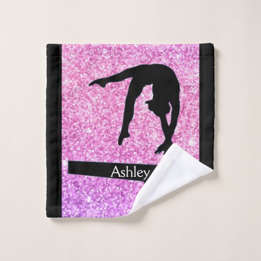 体操バランスビーム輝く洗い布タオル ウォッシュタオル (ウォッシュタオル)