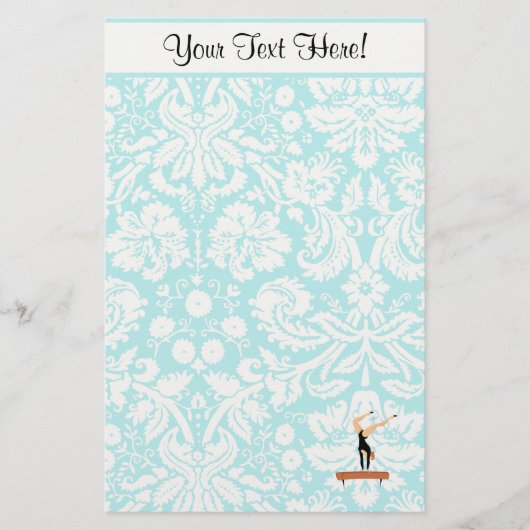 体操バランスビーム 便箋 (正面)