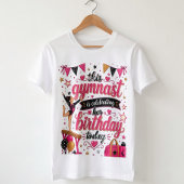 体操バースデーガール両面プリントスポーツ Tシャツ