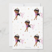 体操バースデーパーティーブラウンスキンアフリカ 招待状 (裏面)