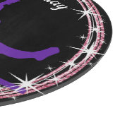 体操バー誕生日イン紫と黒 カッティングボード (角)