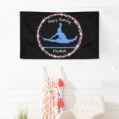 体操バー誕生日イン青と黒 横断幕 (インサイチュ)