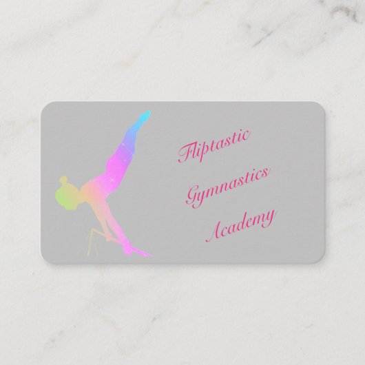 体操パカラフルステルフォント 名刺 (正面)