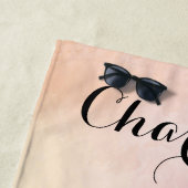 体操パステルパープルグリーンパーソナライズされた ビーチタオル (インサイチュ)