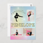 体操パステルレインボグラディエント3フォトカスタム ポストカード (正面/裏面)