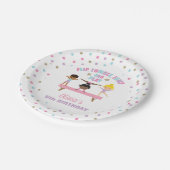 体操パステル誕生日 ペーパープレート (アングル)