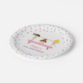 体操パステル誕生日 ペーパープレート (アングル)