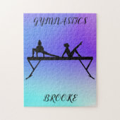 体操パズルと体操競技&名前をカスタムする。 ジグソーパズル (縦)