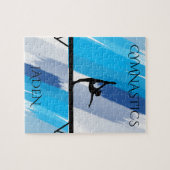 体操パズル。パーソナライズされた名前 ジグソーパズル (横)