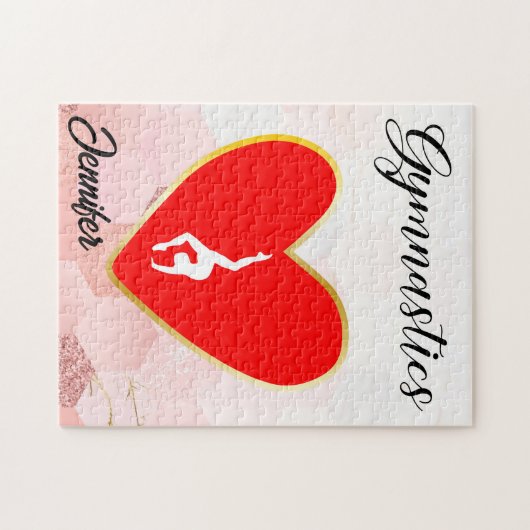 体操パズル パーソナライズされた ジグソーパズル (横)