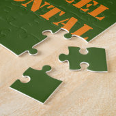 体操パズル（男子の陸軍色） ジグソーパズル (側面)