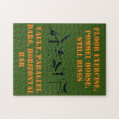 体操パズル（男子の陸軍色） ジグソーパズル (横)