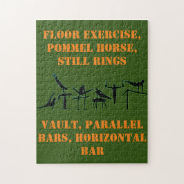 体操パズル(男子の陸軍色) ジグソーパズル