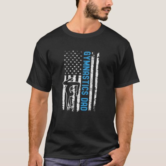体操パパの旗 青 Tシャツ (正面)