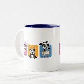 体操パンダ ツートーンマグカップ (正面左)