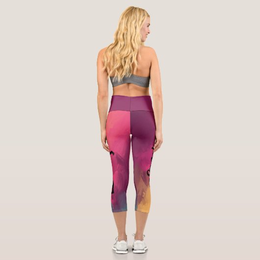 体操パーソナライズされたのギフト |名前の追加 カプリレギンス (裏面)