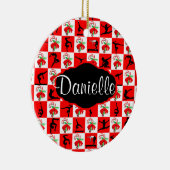 体操パーソナライズされたクリスマスキャンディーケーンオーナメント セラミックオーナメント (右)