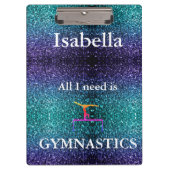 体操パーソナライズされたクリップボード – 学校/オフィス クリップボード (正面)