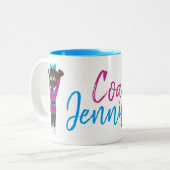 体操パーソナライズされたコーチ先生Acro ツートーンマグカップ (正面左)