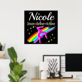 体操パーソナライズされたゴールデザイン ポスター (ホームオフィス)