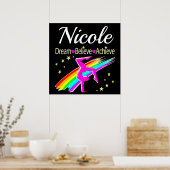 体操パーソナライズされたゴールデザイン ポスター (キッチン)