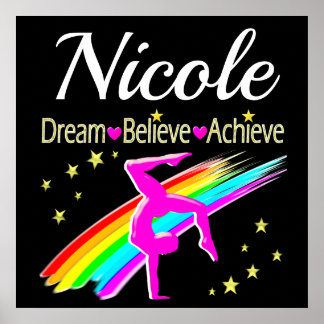 体操パーソナライズされたゴールデザイン ポスター