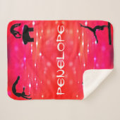 体操パーソナライズされたシェルパ毛布 シェルパブランケット (正面(横))