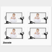 体操パーソナライズされたシール 長方形シール (シート)