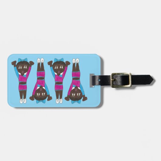 体操パーソナライズされたダンスアクロバティクスアクロジム ラゲッジタグ (正面横)