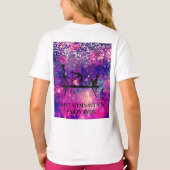 体操パーソナライズされたパーティーTシャツ Tシャツ (裏面)